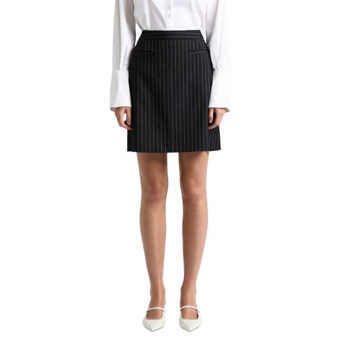 Cue Pinstripe A-Line Mini Skirt